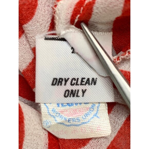 Vintage 80s Albert Nipon Red Striped Nautical Size 6 Dress RD10708 USA - Picture 6 of 12